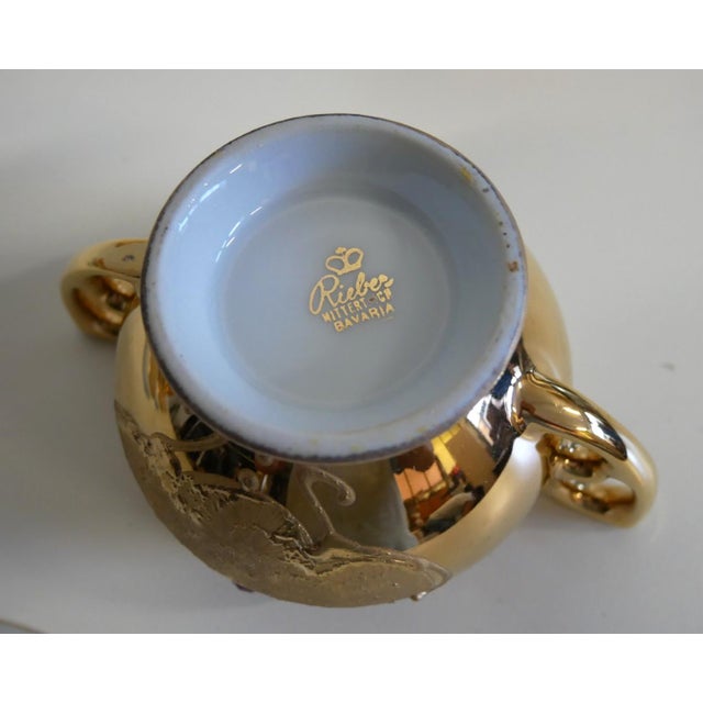 Ceramic Antique Porcelain and Gilded Coffee Service, 1950s, Set of 23 For Sale - Image 7 of 12