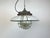 - Industrial factory pendant lamp in cast iron - Manufactured by Zaos in Poland during the 1960s - Light grey enamel shade...