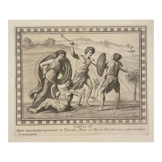 Antique Engraving of an Italian Mosaic For Sale