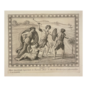 Antique Engraving of an Italian Mosaic