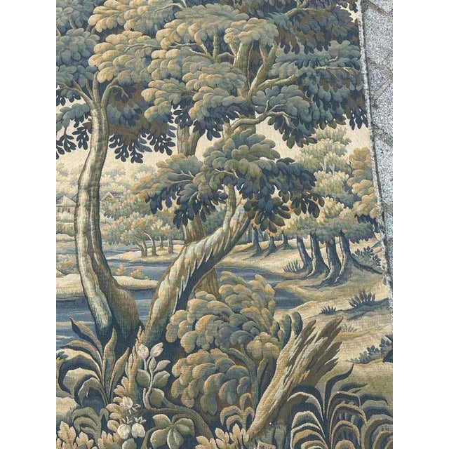 Exceptional mid-20th-century French tapestry woven on Jacquard looms in Halluin stitch with wool and cotton. .The...