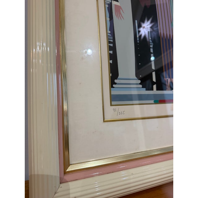 Giancarlo Impiglia “The Grand Party” 1986 Signed & Numbered 92/225 Art Deco Serigraph For Sale - Image 10 of 13