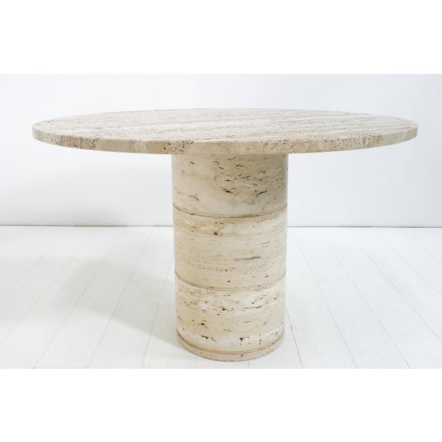 Angelo Mangiarotti Travertine Dining Table by Angelo Mangiarotti for Up & Up, 1970s For Sale - Image 4 of 10
