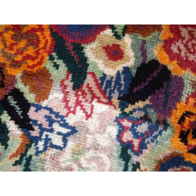 1920s 1920s Handmade Antique French Art Deco Rug 1.6' X 3.8' For Sale - Image 5 of 10