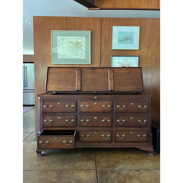 Late 18th Century Late 18th Century Oak & Mahogany Mule Chest For Sale - Image 5 of 14