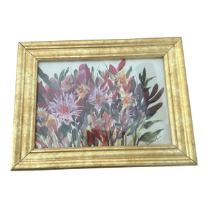 “Wild Garden” Framed Original Watercolor Botanical