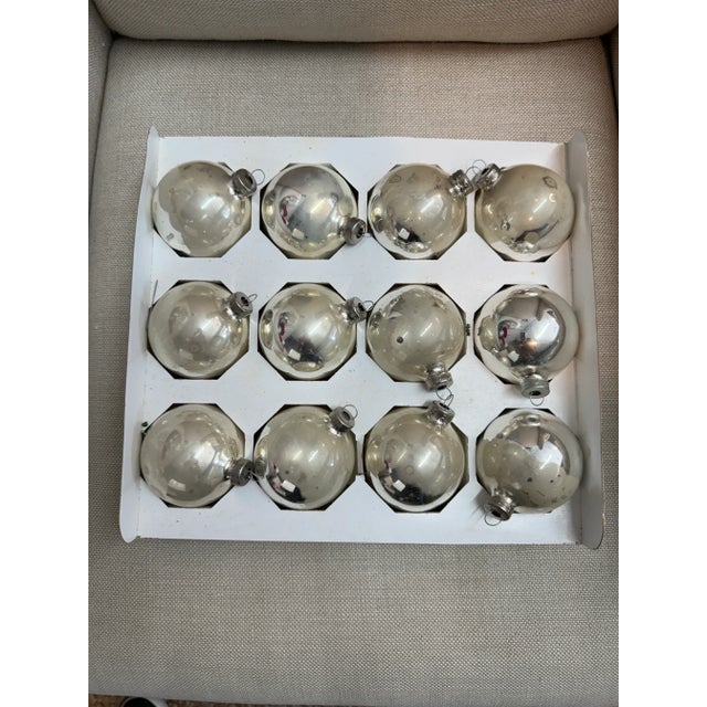 American Gold & Silver Glass Ornament, S/28 For Sale - Image 3 of 6