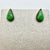 1950s Vintage Southwestern Navajo Americana Carico Lake Sterling & Green Turquoise Stud Earrings - A Pair For Sale - Image 12 of 12