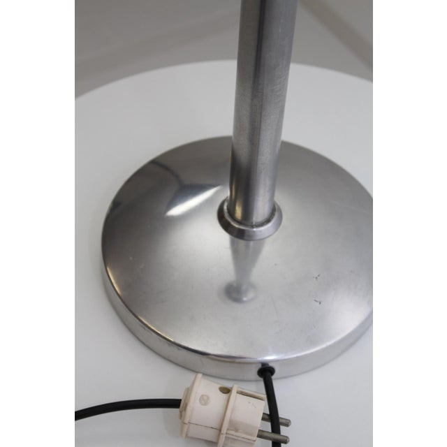 Art Deco Aluminum & Opaline Glass Table Lamp, 1930s For Sale - Image 11 of 18