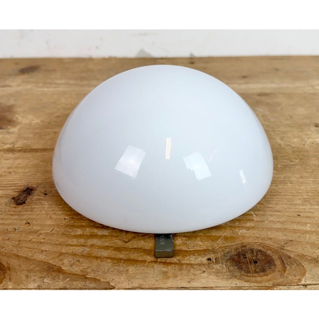 Mid-Century Modern Vintage Wall Light in Milk Glass, 1960s For Sale - Image 3 of 11
