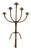 Large Mid-Century Modern Brutalist Five-Arm Gilt Iron Candelabra, 1960s For Sale