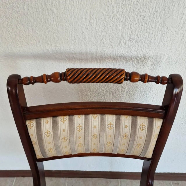 Chesterfield Style Extendable Dining Table with Chairs, 1960s, Set of 7 For Sale - Image 10 of 13