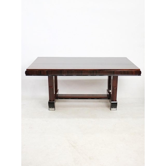 Vintage French Art Deco Dining Table by Jules Leleu, 1930s For Sale - Image 6 of 17