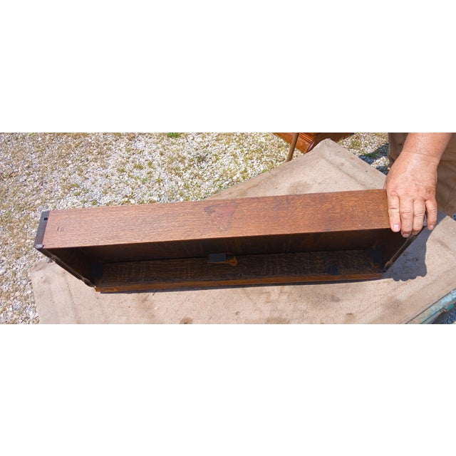 Antique Gunn 4 Sections Barrister Bookcase Quarter Sawn Oak With Red Triangle Label 1910s For Sale - Image 13 of 17