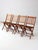 Antique Slat Wood Folding Chairs Set 4 For Sale - Image 4 of 14