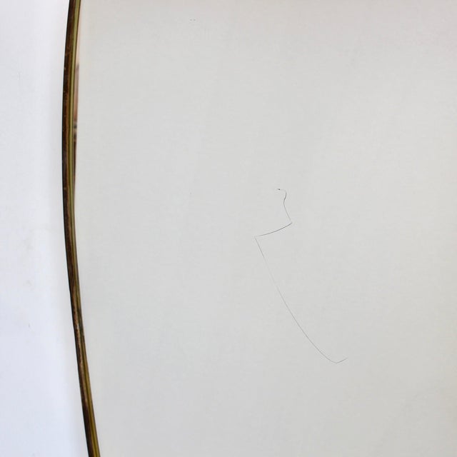 Mid-Century Modern Italian Wall Mirror with Brass Frame, 1960s For Sale - Image 10 of 14