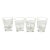 Vintage Etched Bamboo Shot Glasses Set of 4 For Sale