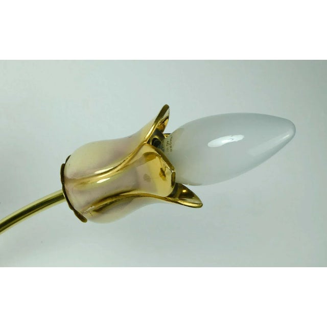 Mid-Century Ceramic Brass Wall Light, 1950s For Sale - Image 6 of 11