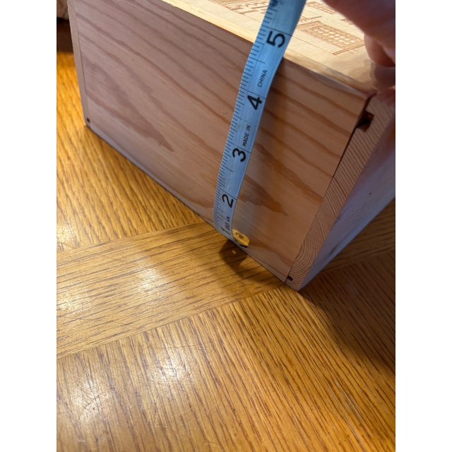 Mrs. John L. Strong New York Encyclopedic House Wooden Stationery Box For Sale - Image 4 of 5