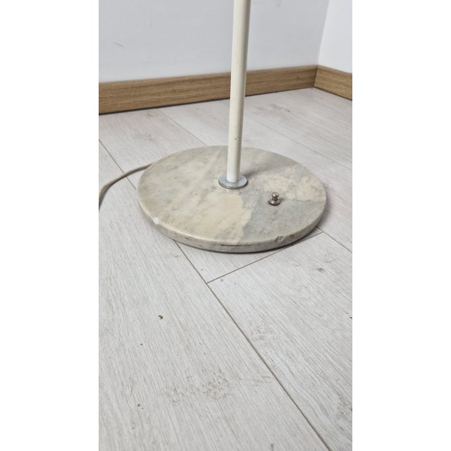 Torcion Model Floor Lamp in White, Chrome, White Glass and Marble Base from Stilnovo, 1950s For Sale - Image 9 of 14