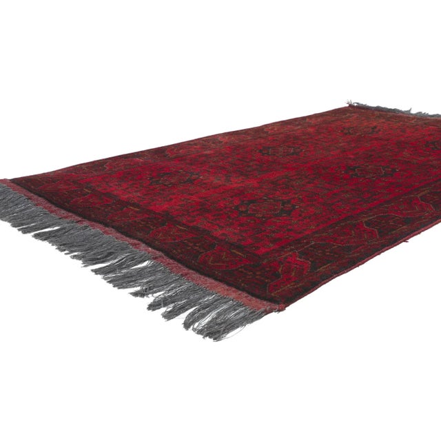 78205 Vintage Persian Turkoman Rug, 04'02 x 06'07. With its timeless style, incredible detail and texture, this hand...