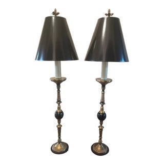 2000s John-Richard Italian Candlestick Lamp, a Pair For Sale