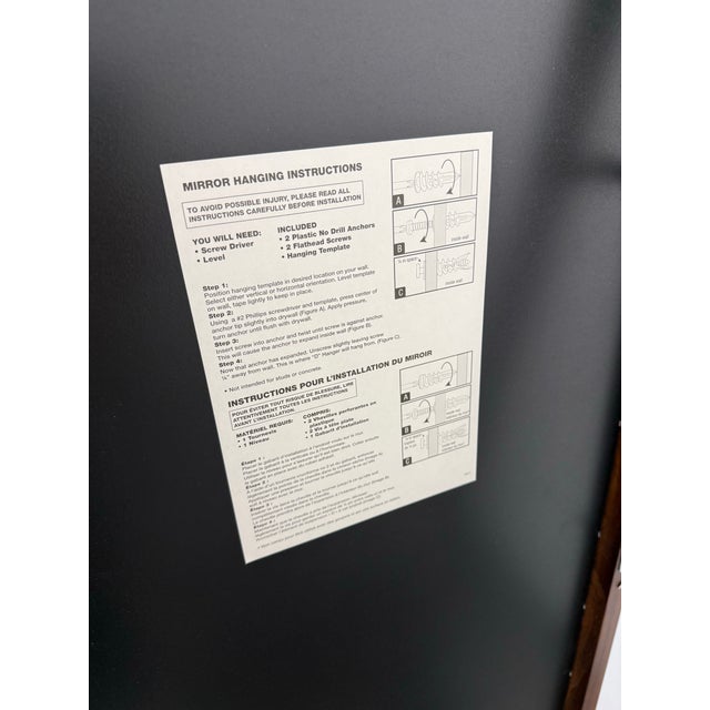 Threshold Wood Floor Mirror For Sale In San Francisco - Image 6 of 12