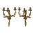 Late 19th Century Pair of Rococo Style Gilt Bronze Three Arm Wall Candelabra Sconces For Sale