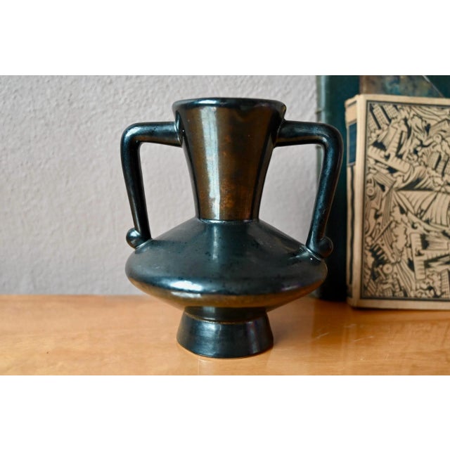 Mid-Century Black Vase from Poët Laval, France, 1950s For Sale - Image 11 of 12