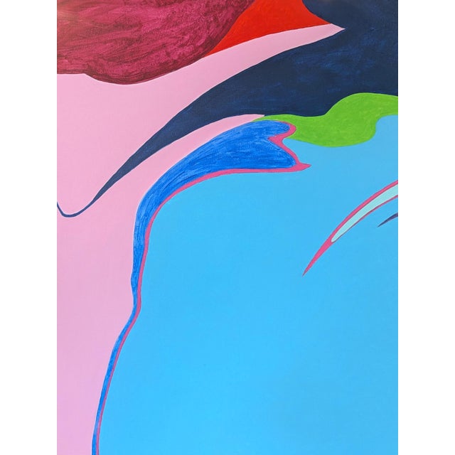 Emmanuel Araujo "Robin's Pool" Contemporary Colorful Geometric Hard-Edge Abstract Painting, 2023 For Sale - Image 4 of 10