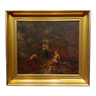 Albert Spethmann - Women Bathing in a Dark Forest-Oil Painting For Sale