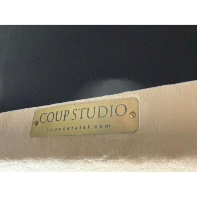 Textile Coup Studio for Coup D’Etat Italian Club Chairs, Pair For Sale - Image 7 of 12