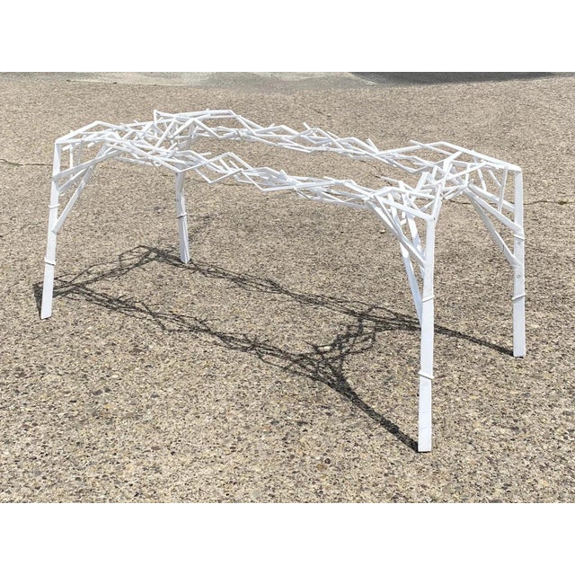 Late 20th Century Modern White Iron Branch Sculptural "Crown of Thorns" Dining Table Desk Base For Sale - Image 12 of 12