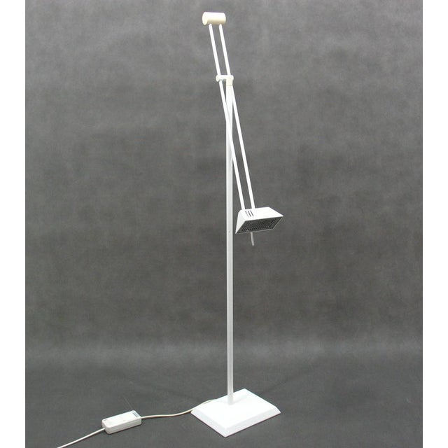 White Vintage Floor Lamp, 1980s For Sale - Image 8 of 15