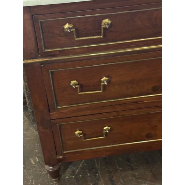 Traditional 19th C. French Directoire’ Mahogany Chest For Sale - Image 3 of 9