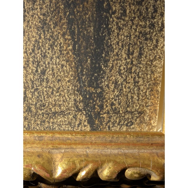 Mid-Century California Realist Portrait of Ospina by Clyde F. Seavey, Pastel on Paper, 1940, Framed For Sale - Image 4 of 5