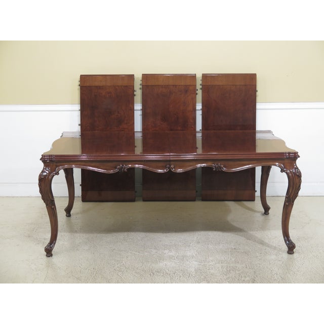 1990s French Karges Walnut Dining Room Table Chairish