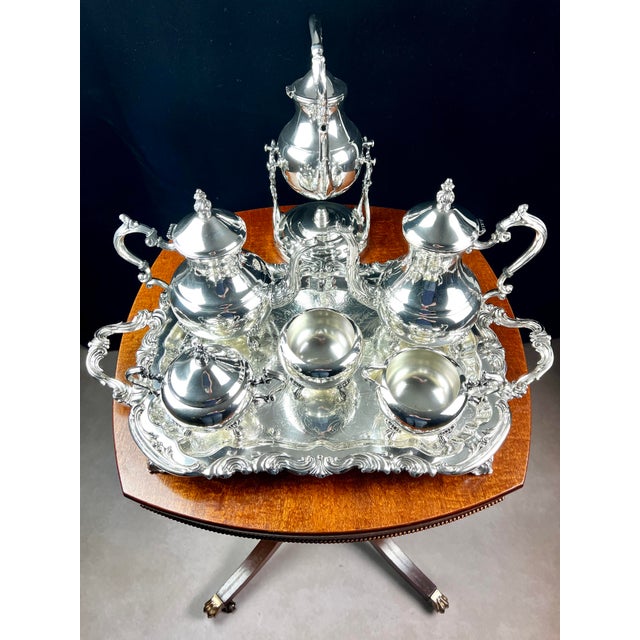 Elevate your sideboard or dining room centerpiece with this show-stopping, complete 8-piece "Lady Margaret" master tea and...