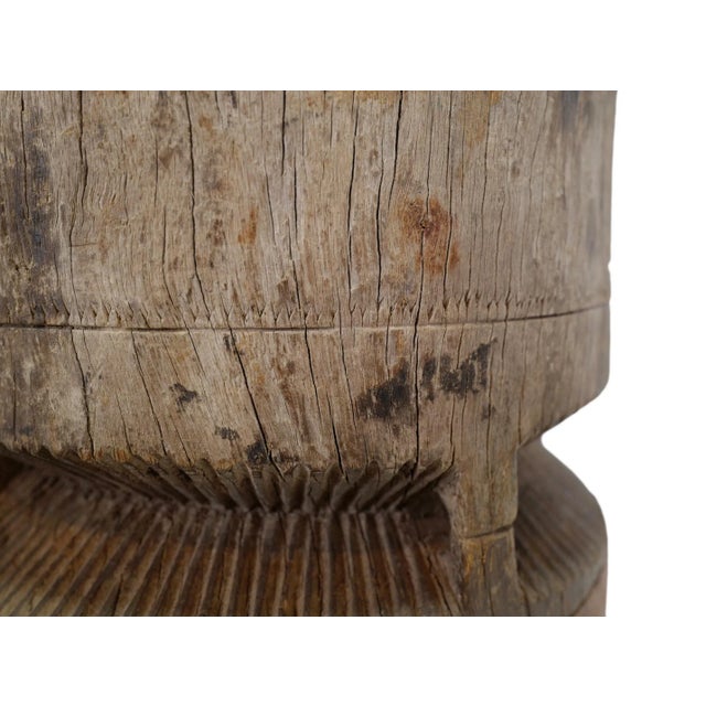 1920s 1920s Old India Wood Pestle Pot For Sale - Image 5 of 8