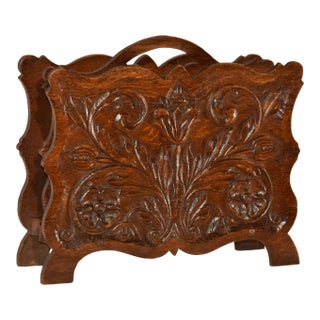 Edwardian Oak Magazine Rack, Circa 1900 For Sale