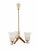 Mid-Century Scandinavian Chandelier in Wood, Brass and Opaline Glass, 1950s For Sale - Image 4 of 6