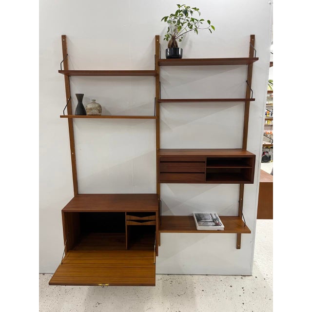 Vintage Danish 2-Bay Wall Unit by P. Cadovius, 1960s For Sale - Image 6 of 18