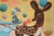 Vintage Mid Century Bubble Bath Boy Surrealist Art Painting For Sale - Image 4 of 10