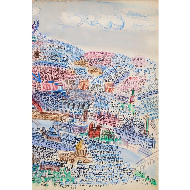 Vintage Paris Wall Art Print – Eiffel Tower & French Cityscape by Raoul Dufy, 24" X 18" For Sale In Buffalo - Image 6 of 7