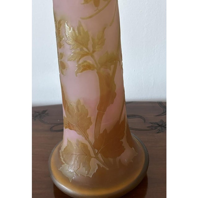 Vintage Art Nouveau Glass Vase from Emile Gallé, 1890s For Sale - Image 6 of 18