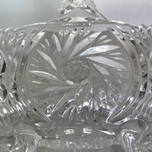 Crystal Footed Basket For Sale - Image 9 of 13