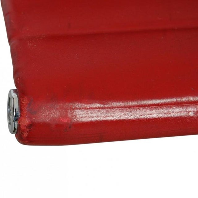 Red EA-117 Office Chair in Red Leather by Charles Eames, 2000s For Sale - Image 8 of 18
