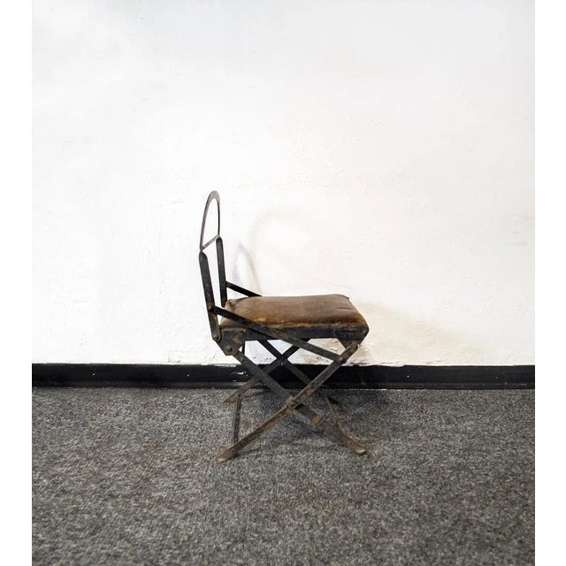 Brutalist Military Field Chair, 1900s For Sale - Image 3 of 7