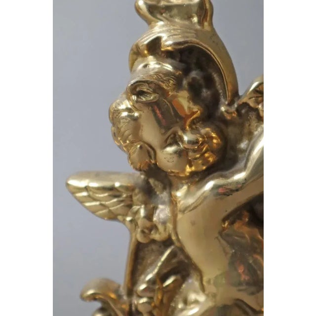 Hollywood Regency Door Stop Angel in Brass, 1980s, in Very Good conditions. Designed before 1890