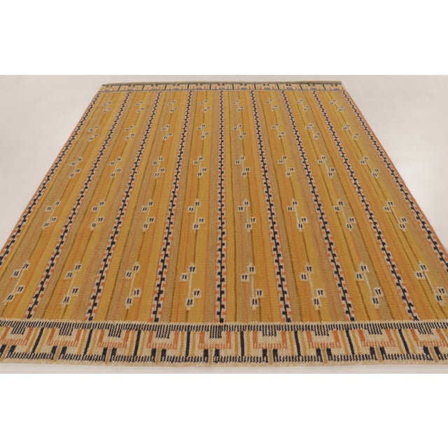 Mid-Century Modern Modern Scandinavian Style Rug “Marta Stripe” Design in Gold Tones, by Rug & Kilim For Sale - Image 3 of 9
